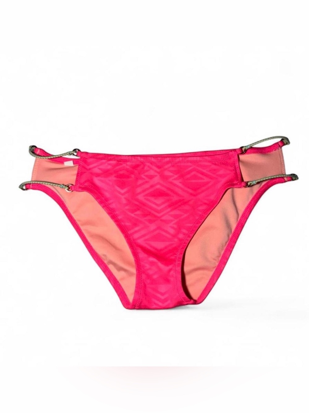 Y2K Victoria's Secret neon hot pink tribal bikini bottoms with cut out  sides 🌀